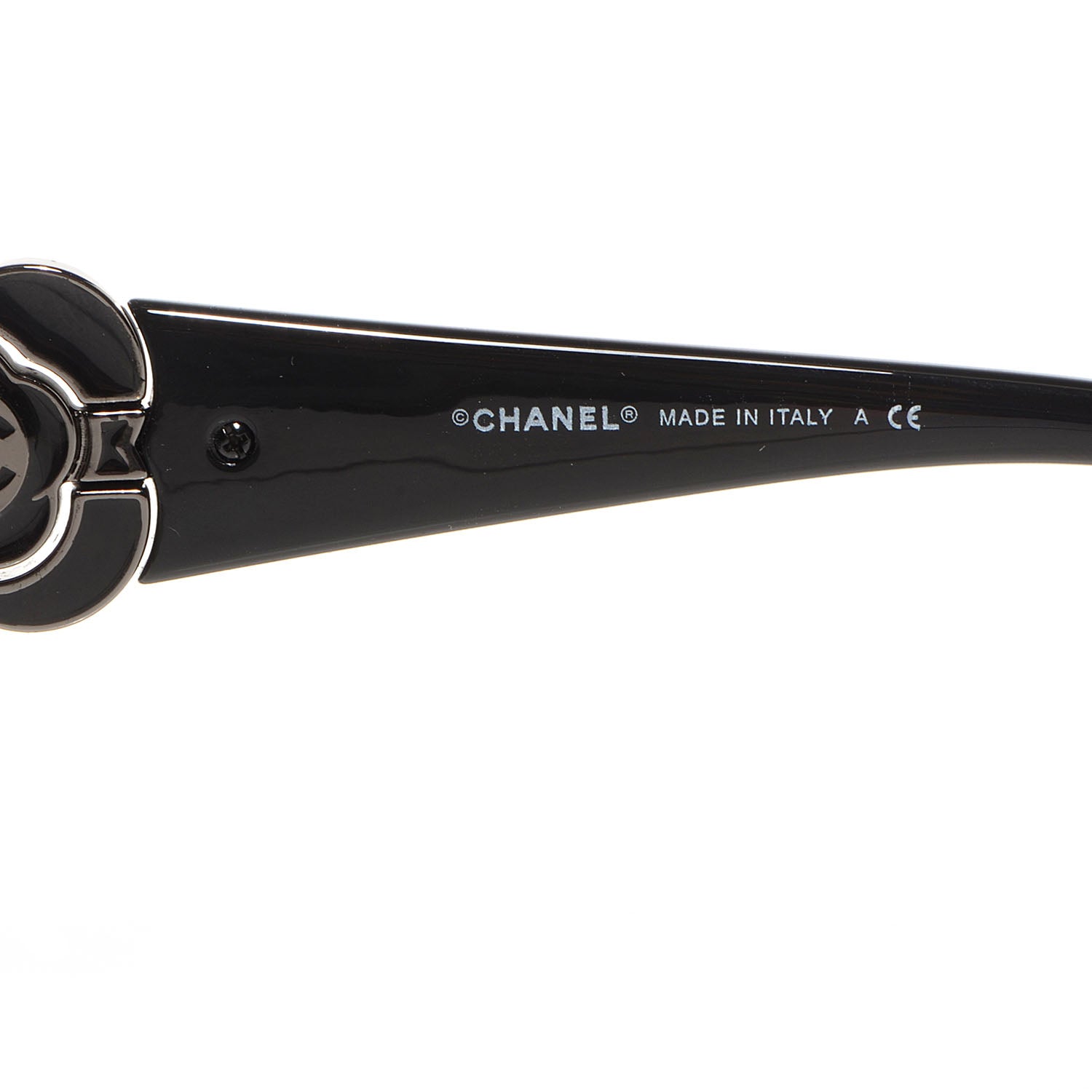 Chanel Swarovski Crystal Camellia CC Sunglasses 4164-B Black 5 of 6