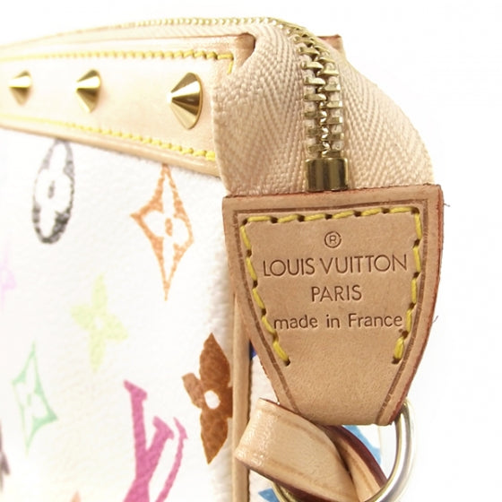 Louis Vuitton Monogram Multicolor Pochette Accessories White 6 of 8