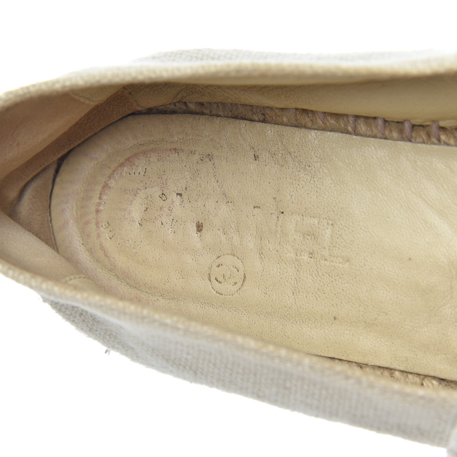 Chanel Linen CC Espadrilles 38 Beige Black 6 of 23