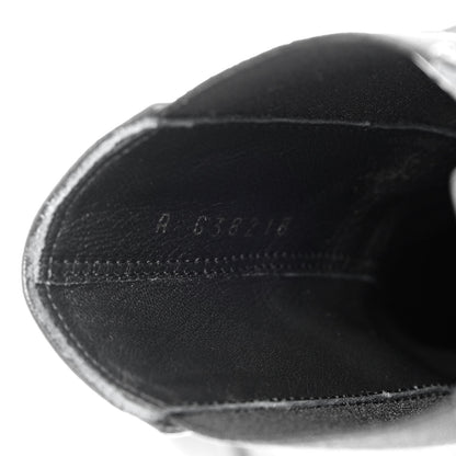Chanel Crumpled Calfskin Patent Cap Toe Short Boots 41 Black 6 of 17