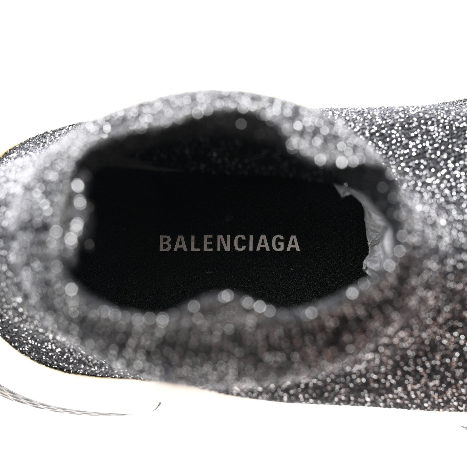 Balenciaga Knit Metal Womens Speed Sneakers 36 Black Gold 7 of 9