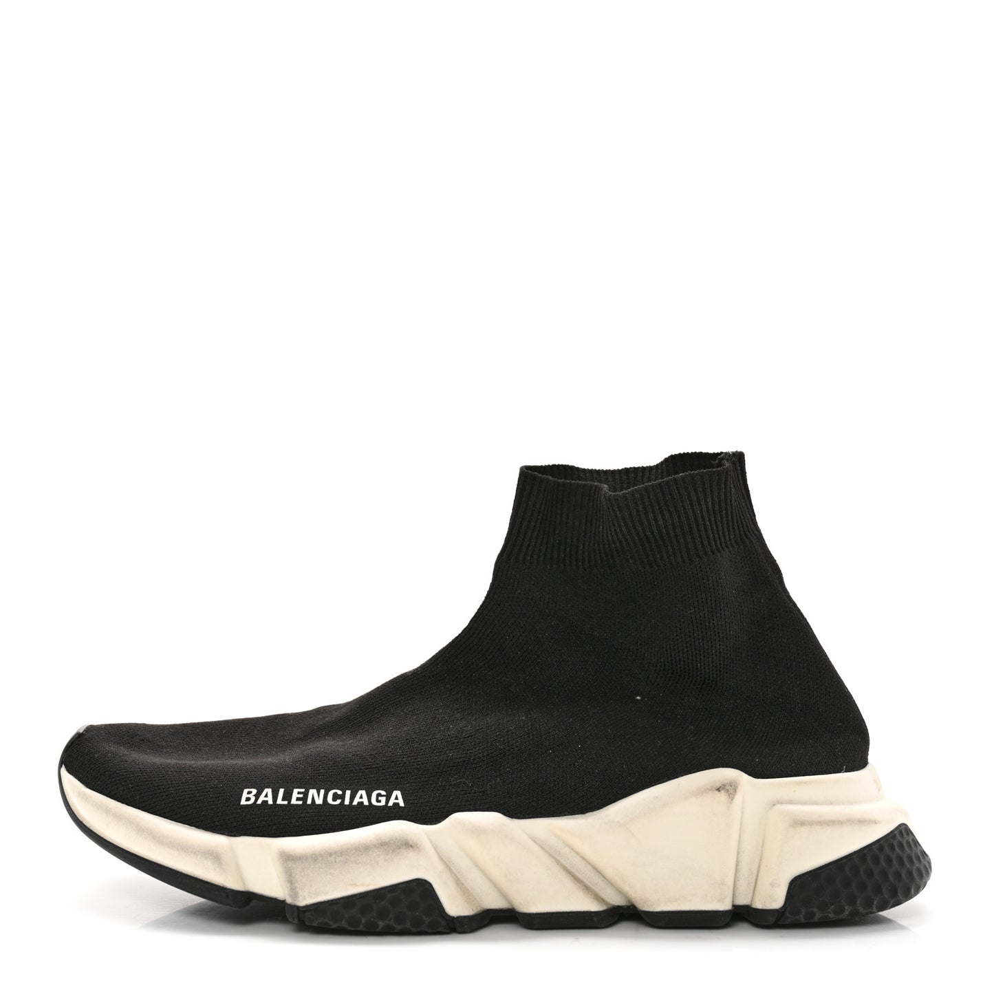 Neoprene Knit Womens Speed Sneakers 40 Black White