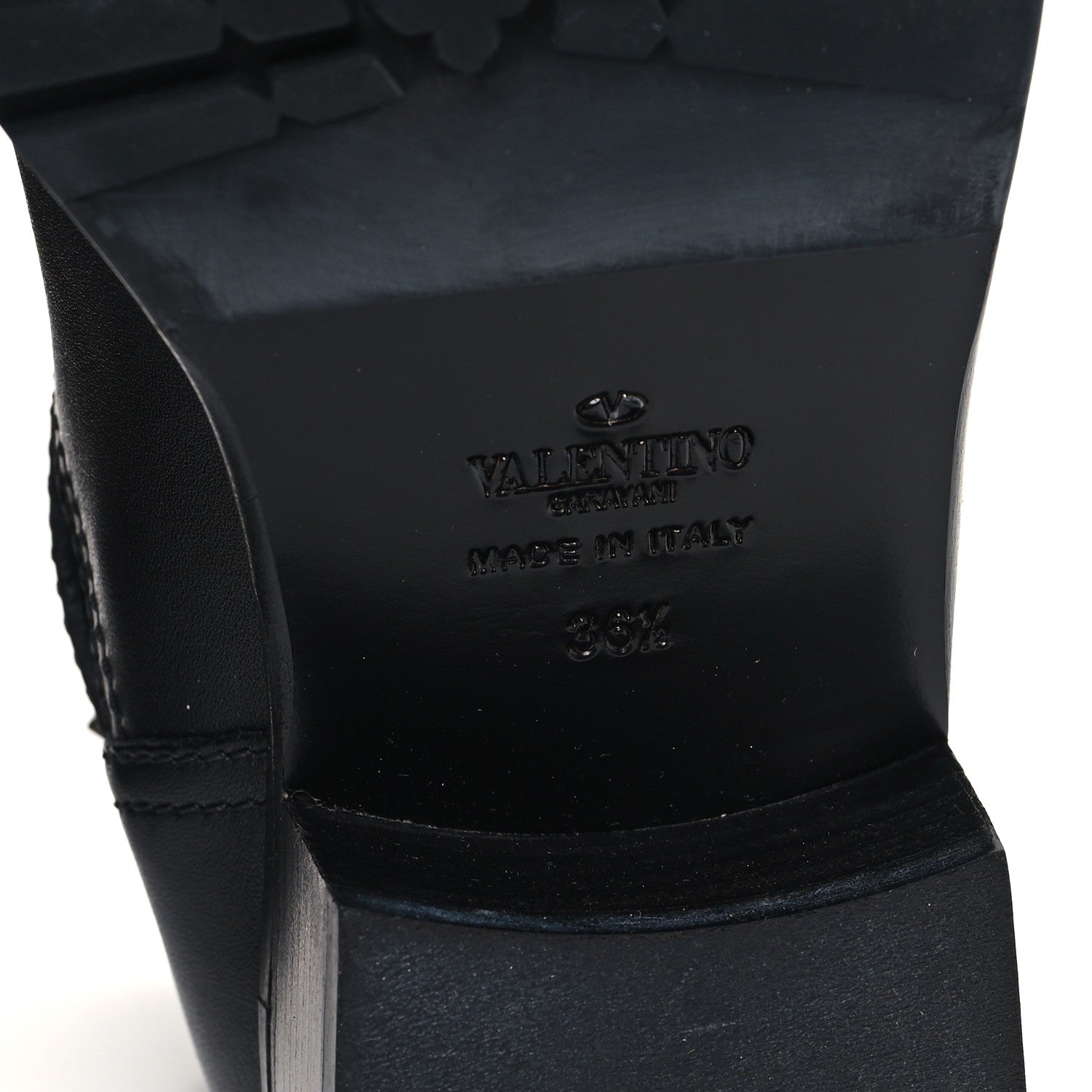 Valentino Garavani Calfskin Rockstud 30mm Biker Boots 36.5 Black 7 of 10