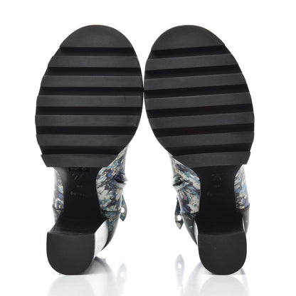 Louis Vuitton Calfskin Floral Star Trail Ankle Boots 40 Black 5 of 9