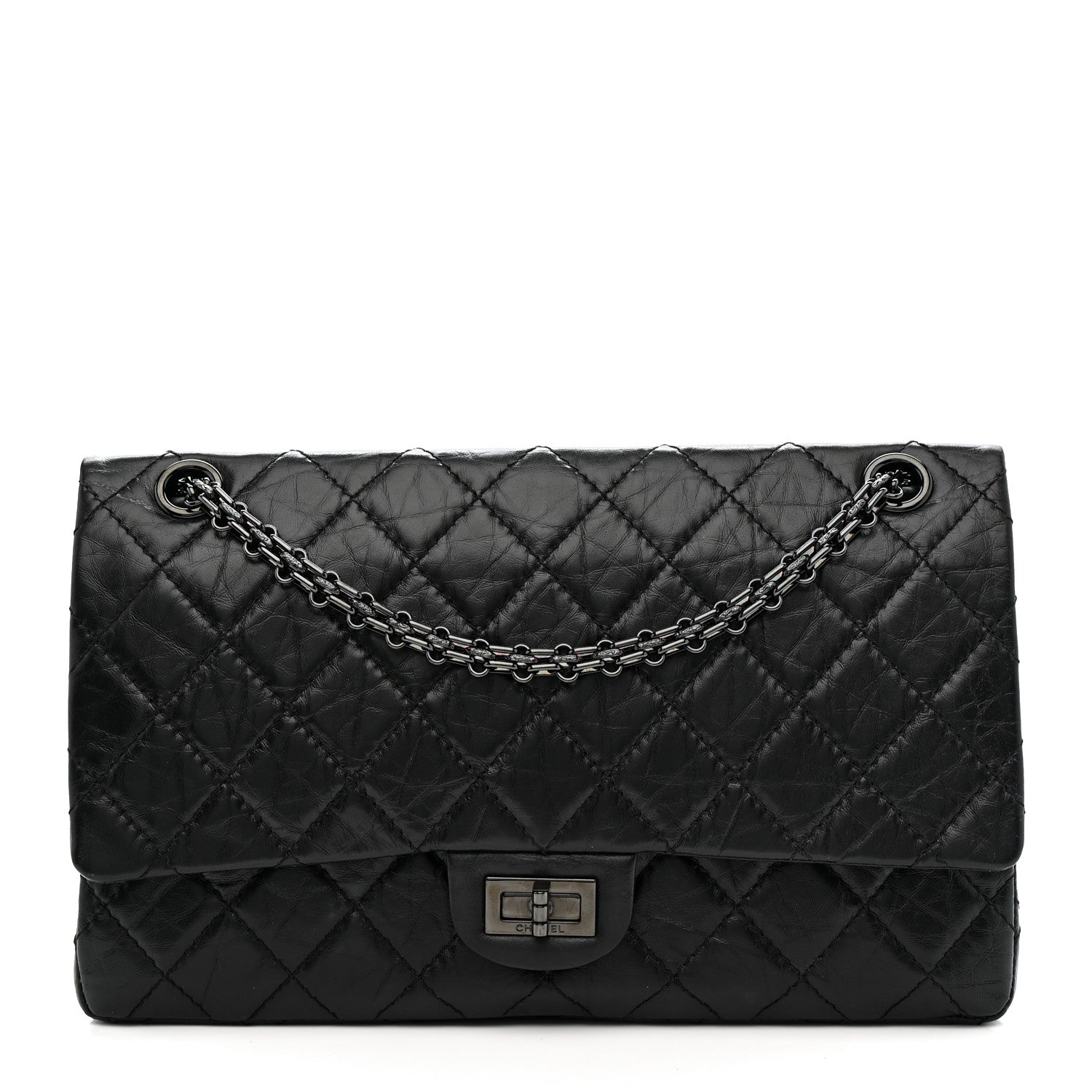 Chanel Aged Calfskin Quilted 2.55 Reissue 226 Flap So Black 1 of 11