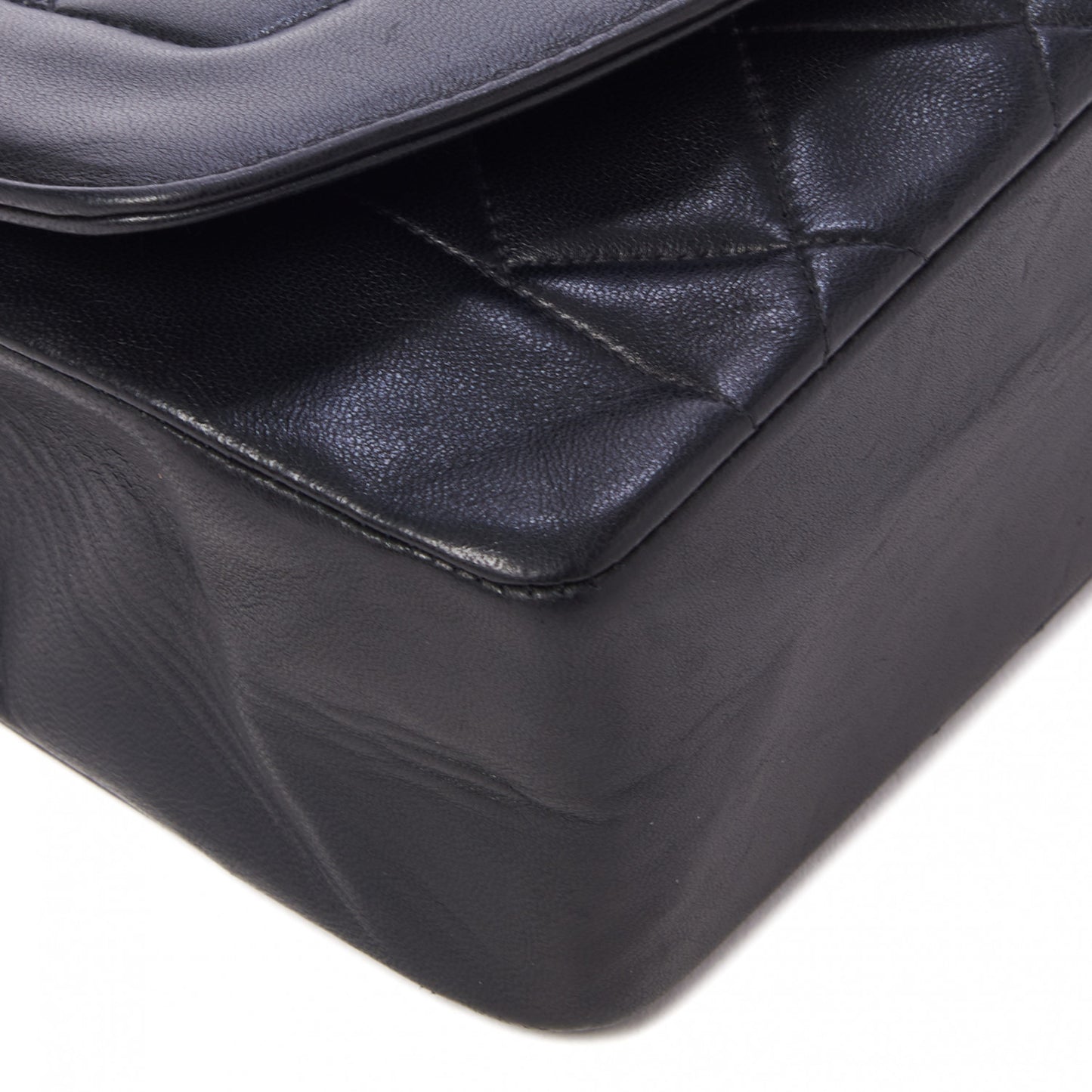 Lambskin Quilted Small Single Flap Black
