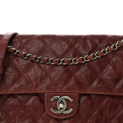 Chanel Crumpled Grained Calfskin Medium CC Crave Flap Brown 7 of 9