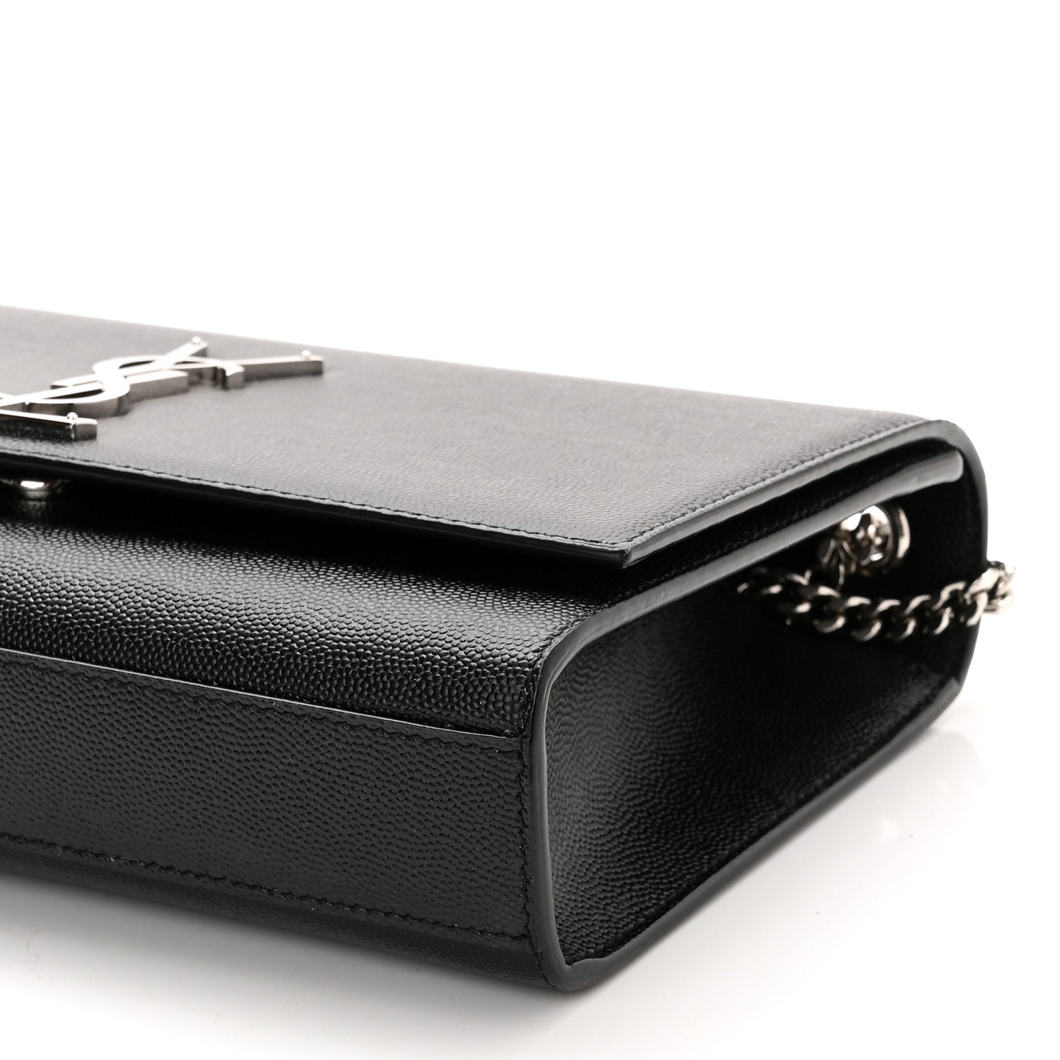 Saint Laurent Grain De Poudre Medium Classic Monogram Kate Satchel Black 10 of 11