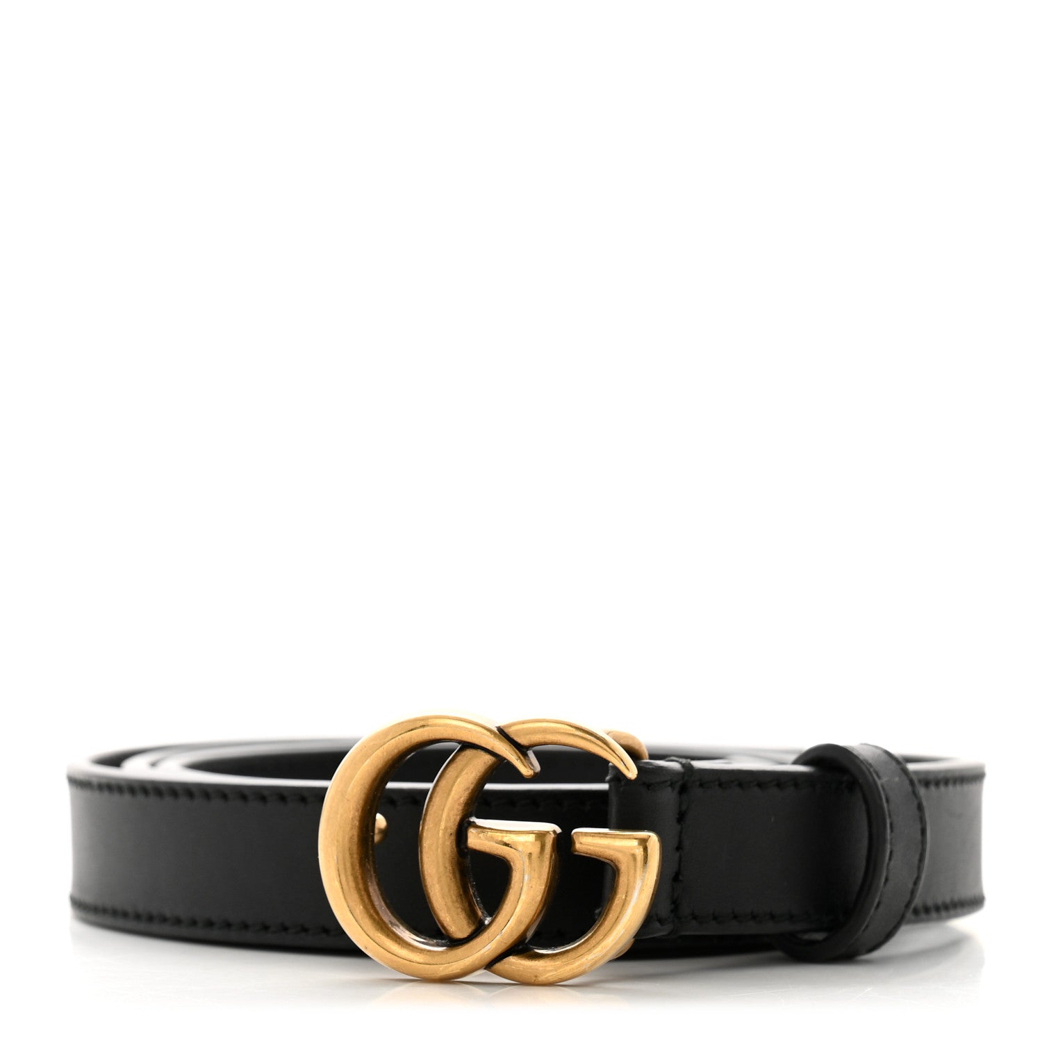 Gucci Calfskin Double G 20mm Belt 90 36 Black 1 of 6