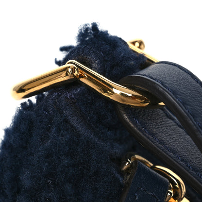 Fendi Sheep Fur Vitello Grace Small Fendigraphy Hobo Midnight 13 of 14