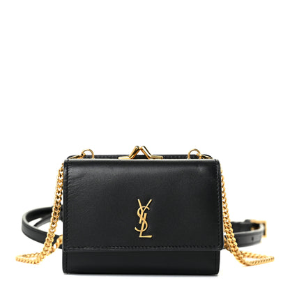 Saint Laurent Smooth Calfskin Monogram Rider Belt Bag Black 1 of 11
