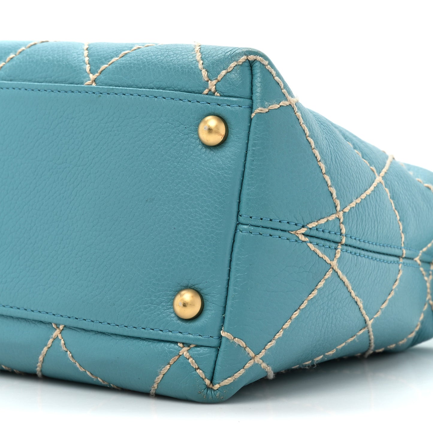 Calfskin Wild Stitch Surpique Hobo Blue