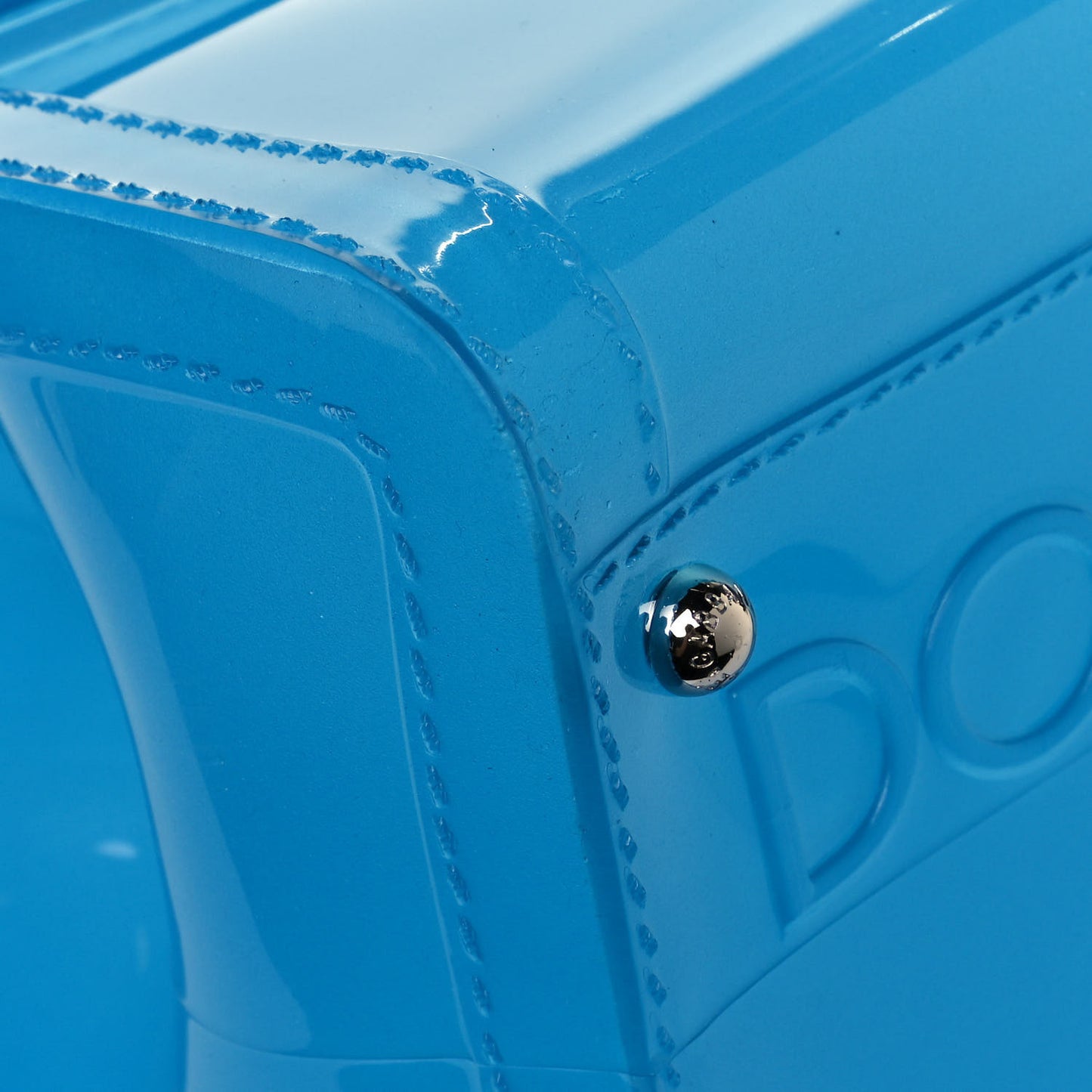 Rubber Semi Transparent Miss Sicily Satchel Blue