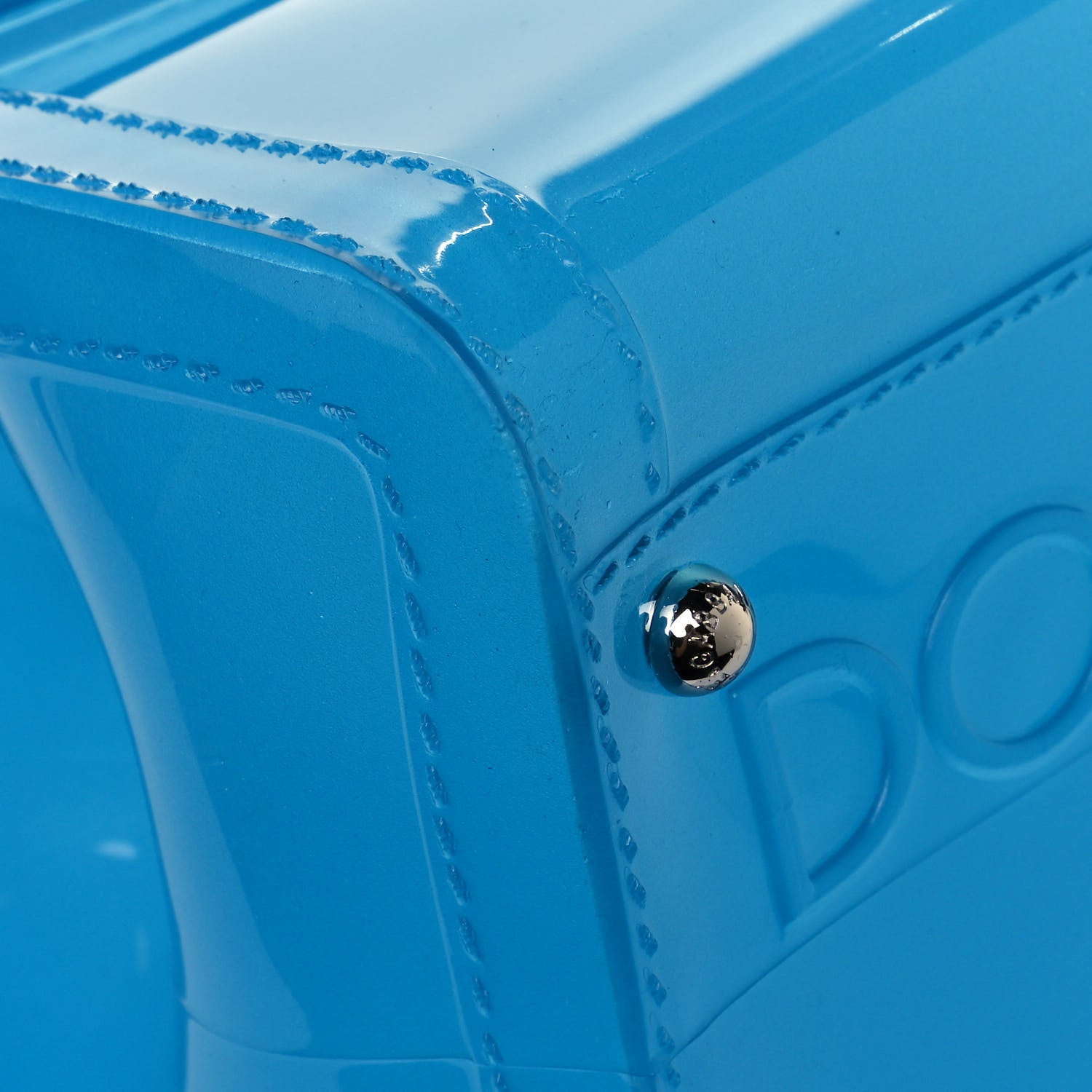 Dolce & Gabbana Rubber Semi Transparent Miss Sicily Satchel Blue 9 of 13