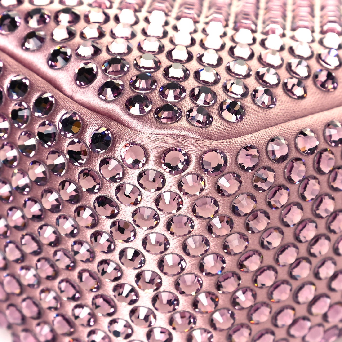 Satin Crystal Mini Re-Edition 2000 Bag Alabastro