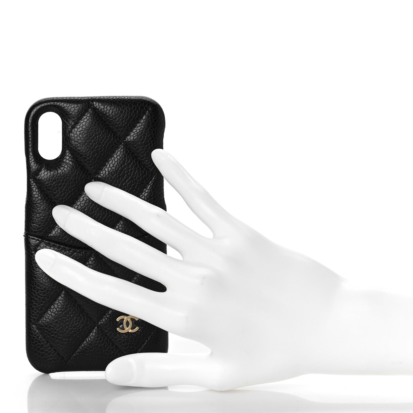 Caviar Quilted iPhone X Coco Tech Case Black