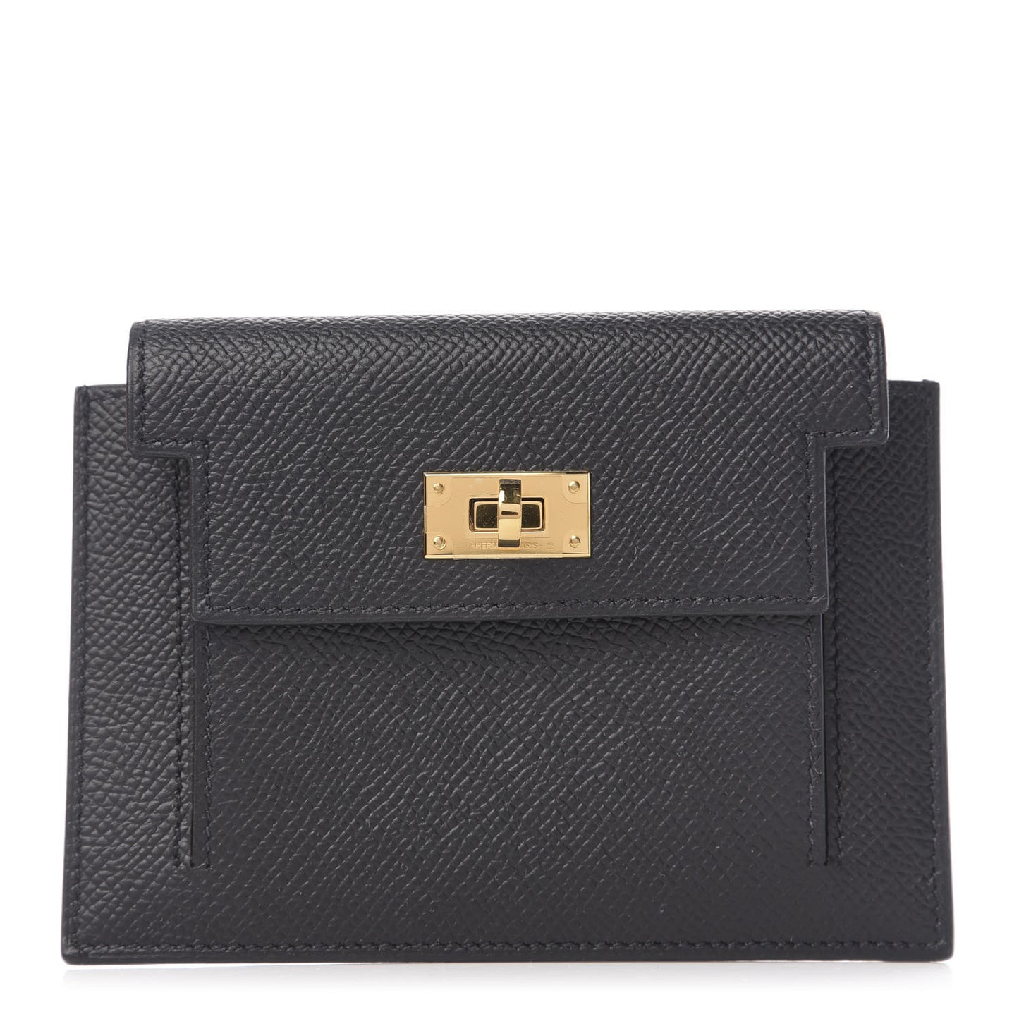 Epsom Kelly Pocket Compact Wallet Black