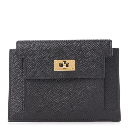 Hermes Epsom Kelly Pocket Compact Wallet Black 1 of 7