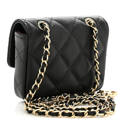 Chanel Caviar Quilted Mini Chain Belt Bag Black 3 of 11