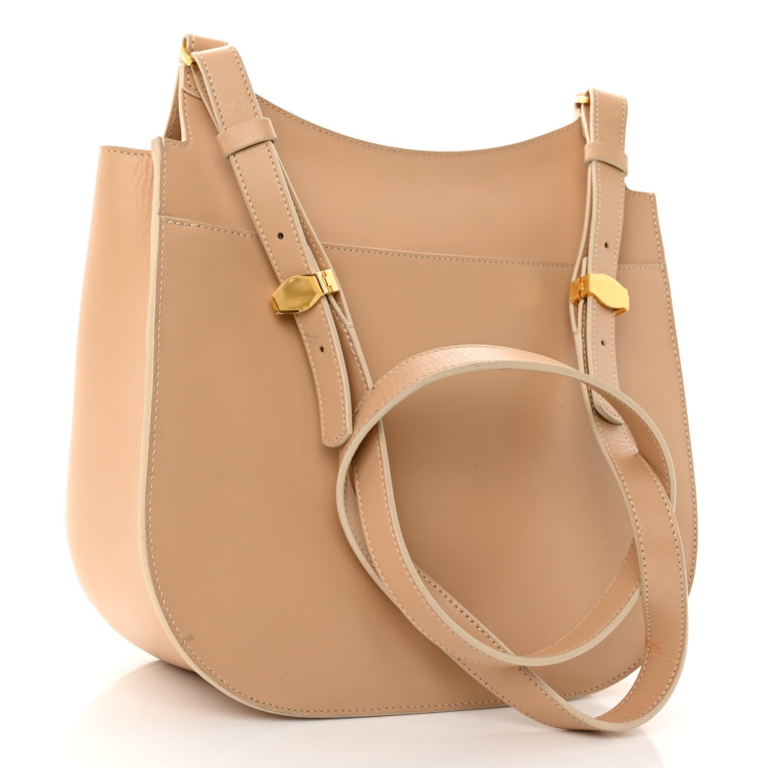 The Row Smooth Calfskin Hunting Bag 11 Warm Beige 3 of 11