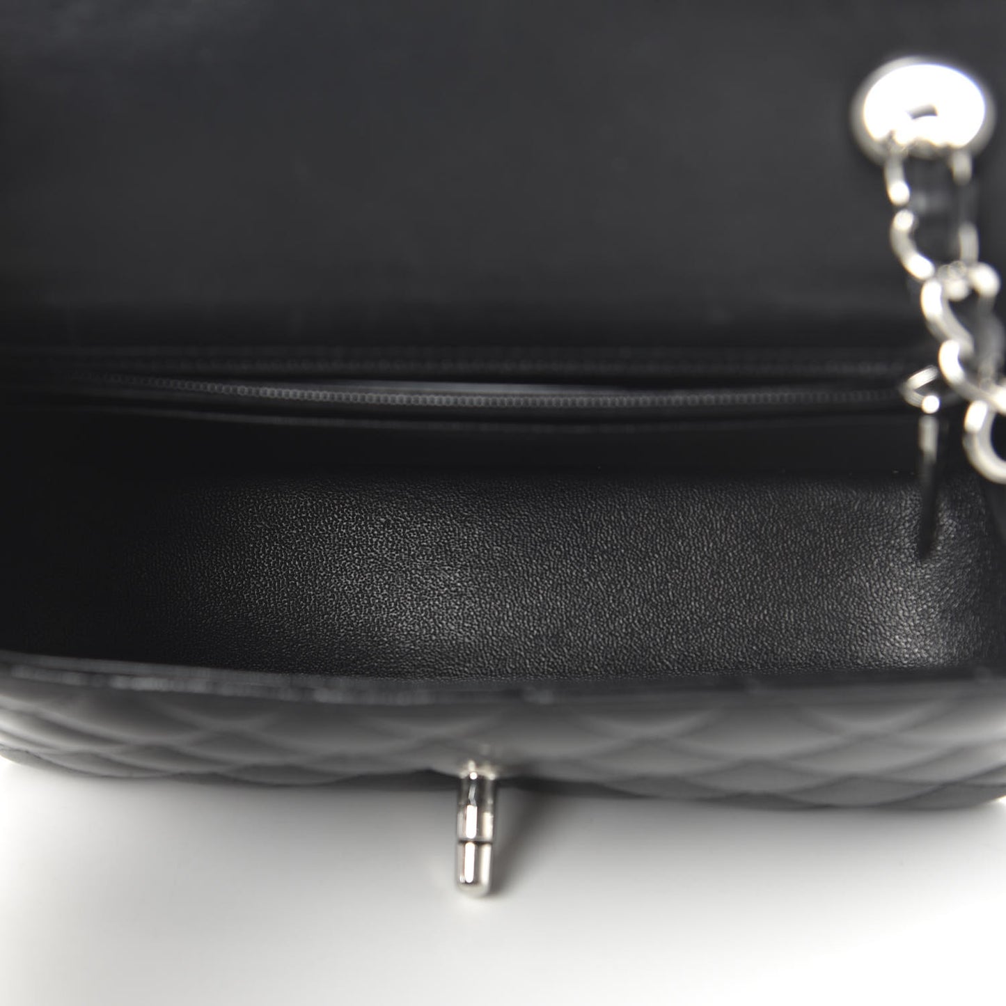 Lambskin Quilted Mini Rectangular Flap Black