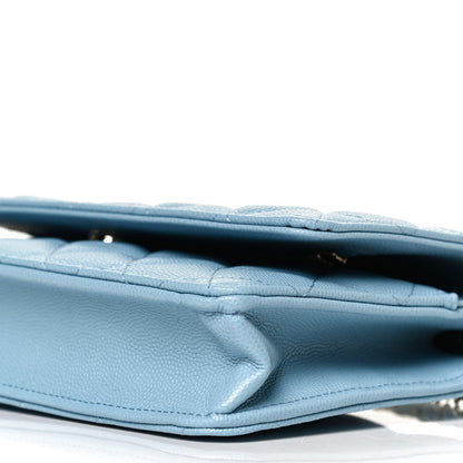 Chanel Caviar Quilted Wallet On Chain WOC Blue 9 of 12