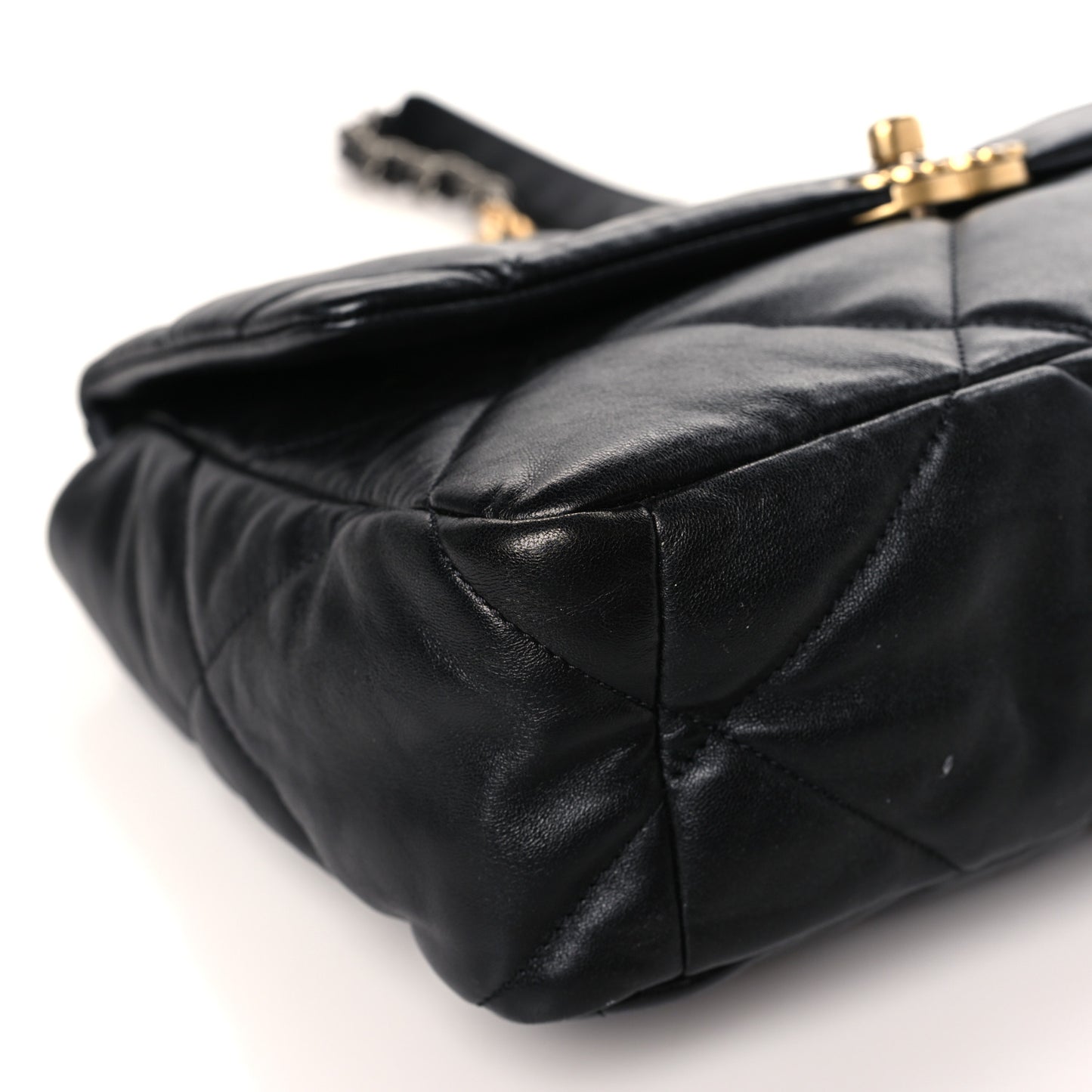 Lambskin Quilted Large Chanel 19 Flap Black