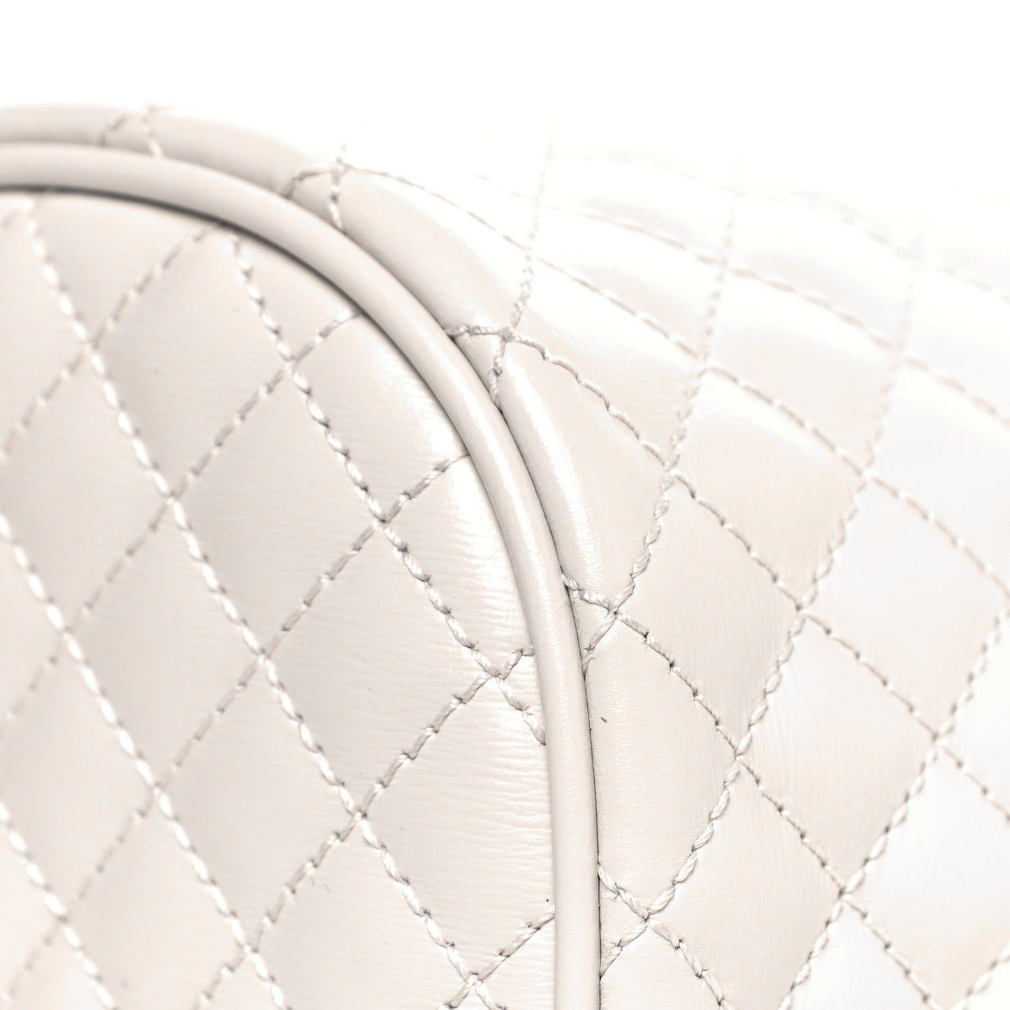 Calfskin Trapuntata Zumi Belt Bag Off White