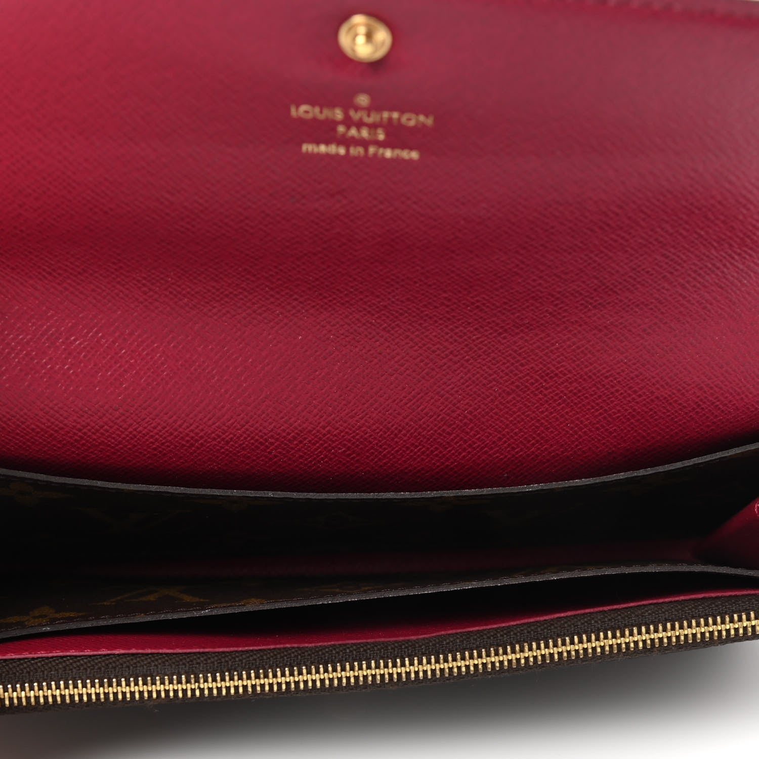 Louis Vuitton Monogram Emilie Wallet Fuchsia 5 of 7