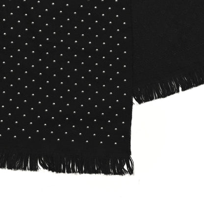 Gucci Wool Studded Jacquard GG Scarf Black 3 of 7