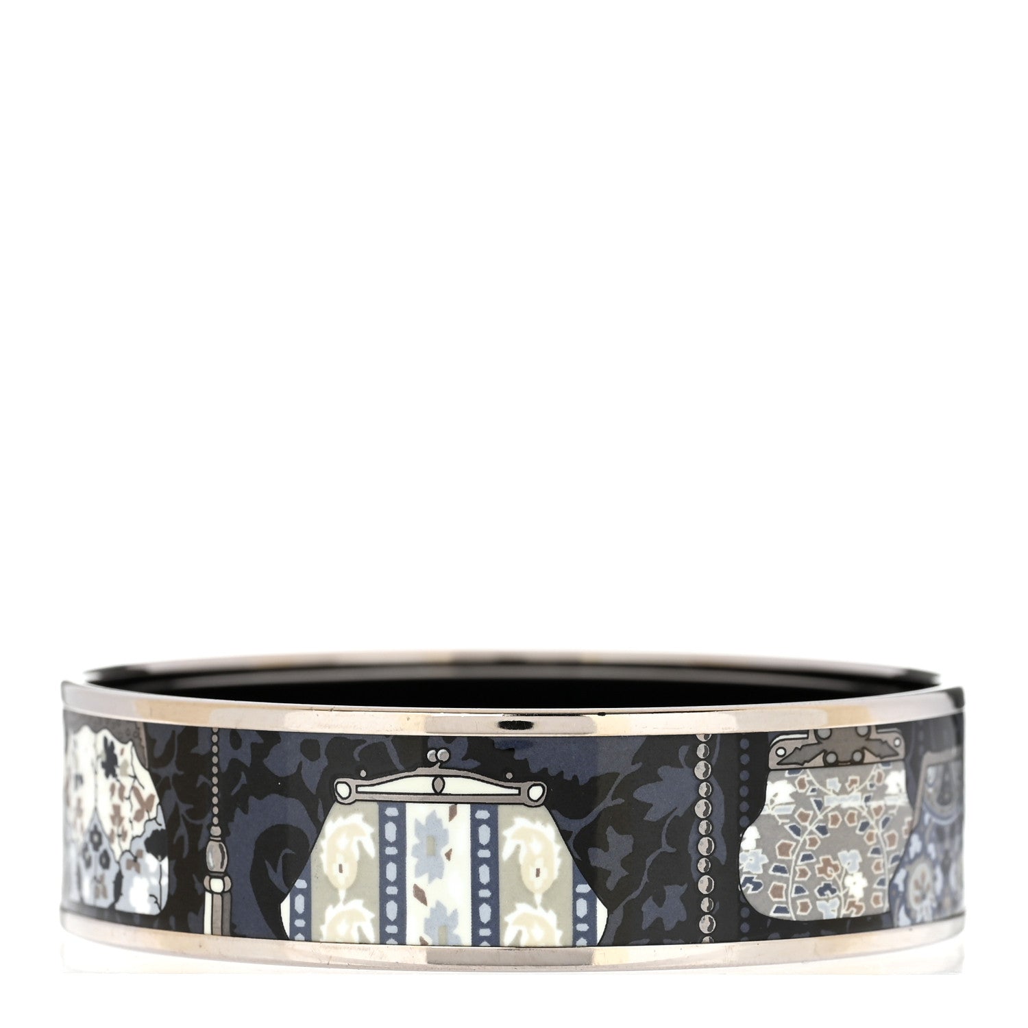 Hermes Enamel Printed Cachemire de Tamara Wide Bracelet 65 1 of 5