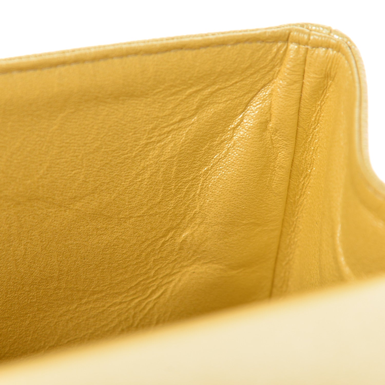 Chanel Iridescent Caviar Quilted Jumbo Double Flap Jaune Yellow 11 of 12