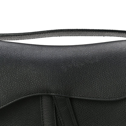 Christian Dior Grained Calfskin Saddle Bag Black 13 of 17