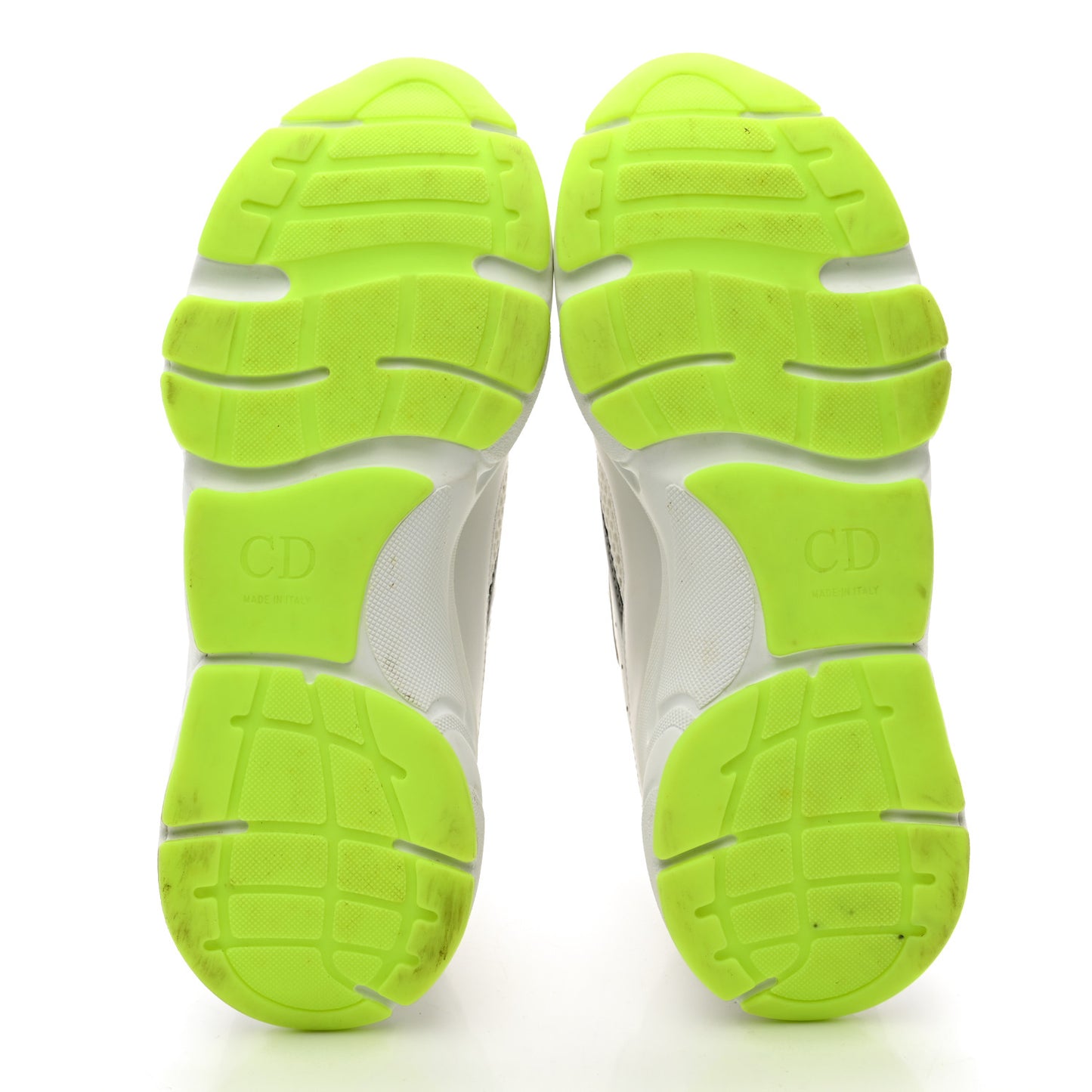 Technical Mesh Calfskin B22 Sneakers 40 White Neon