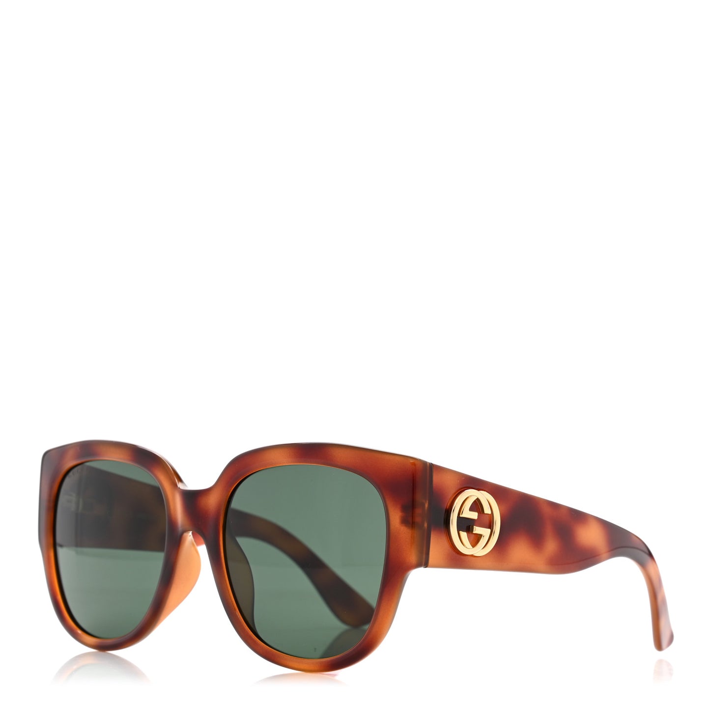 Acetate Square Frame Sunglasses GG0142SA Tortoise