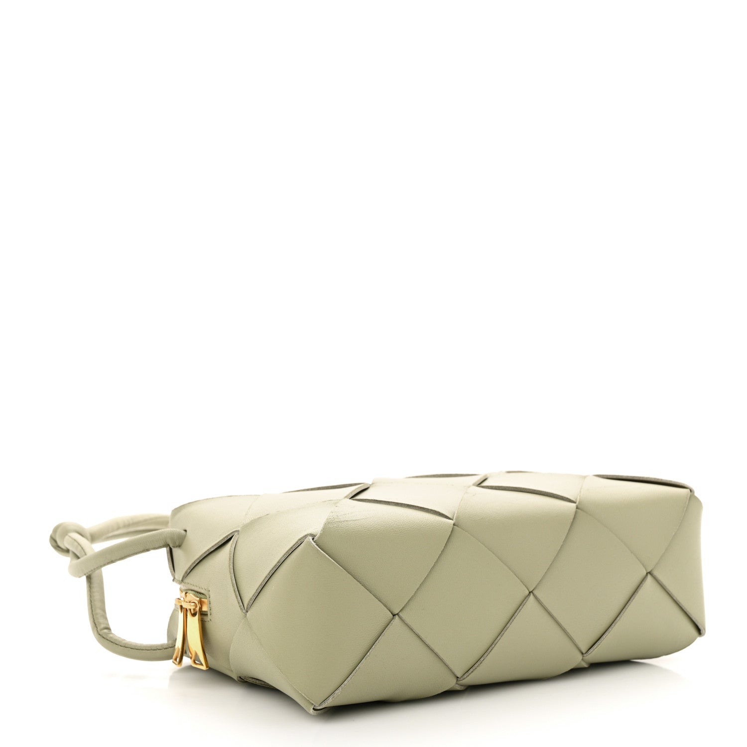 Bottega Veneta Lambskin Maxi Intreccio Small Cassette Camera Bag Travertine 4 of 10