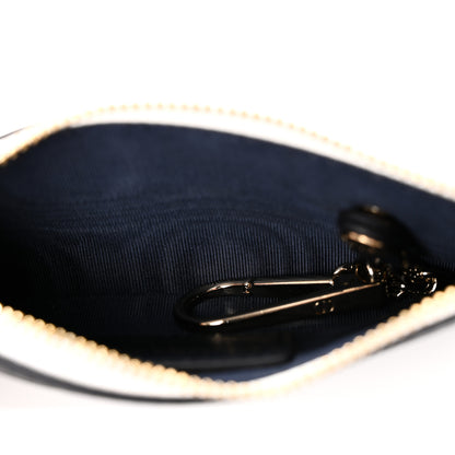 Christian Dior Calfskin Vibe Zip Key Wallet Blue White 5 of 7