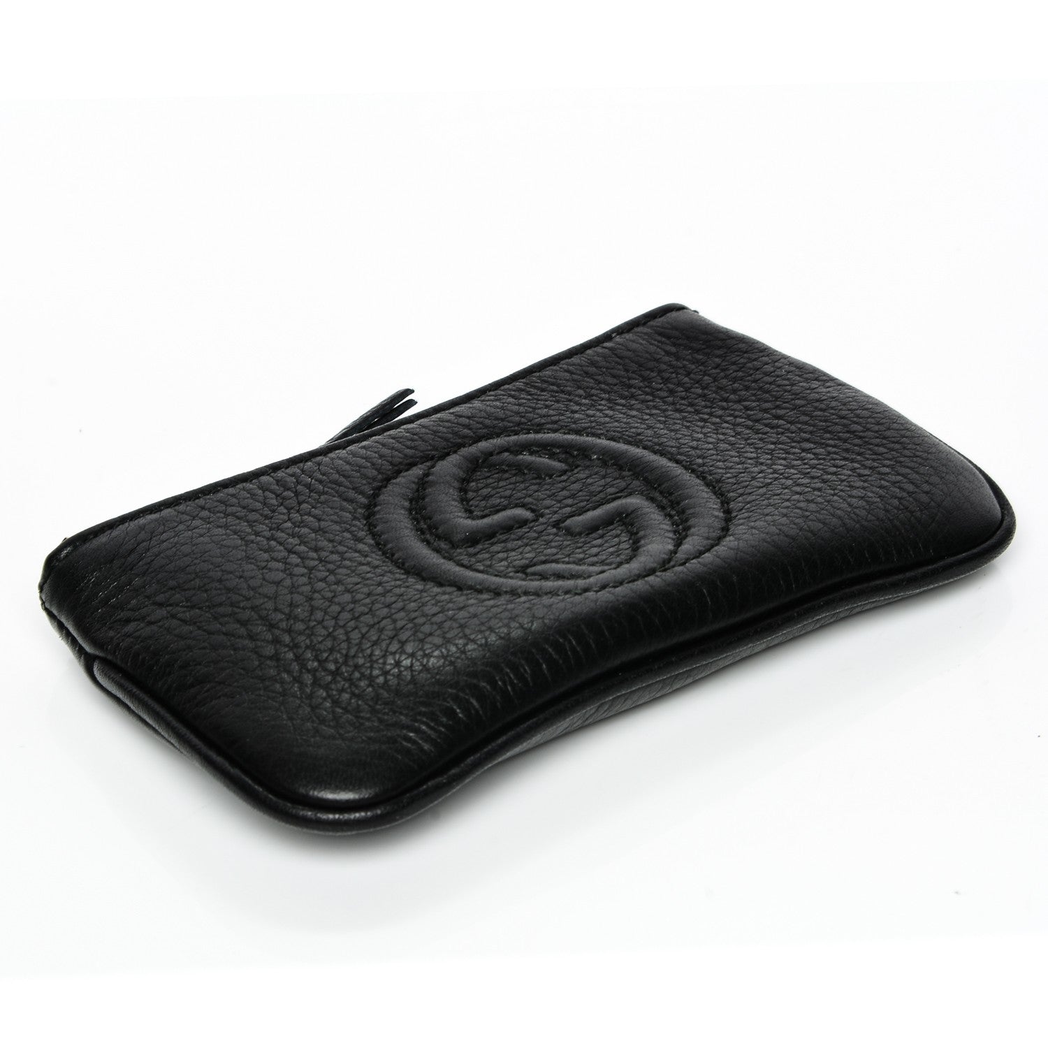Gucci Pebbled Calfskin Soho Key Case Black 4 of 7