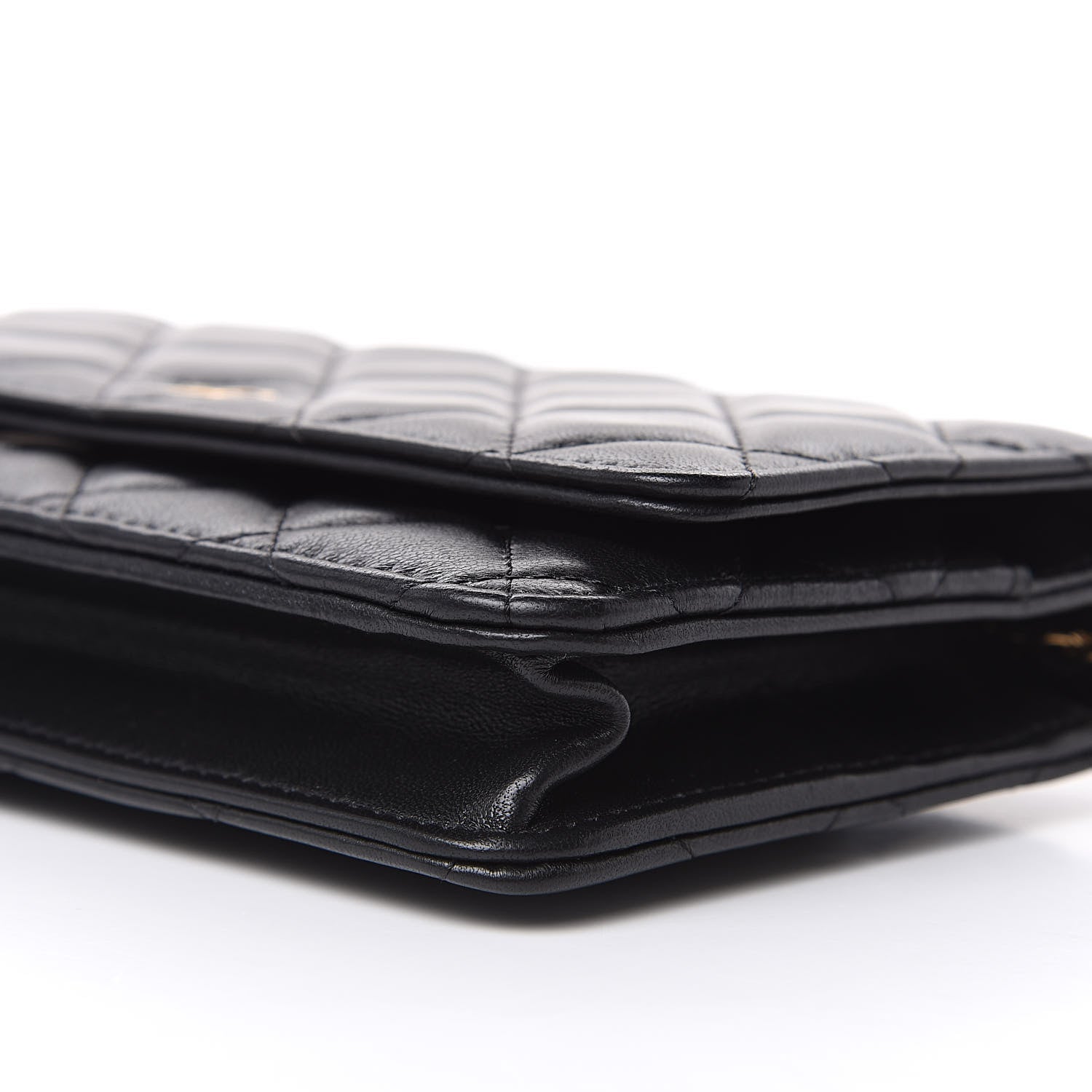 Chanel Lambskin Quilted Wallet On Chain WOC Black 10 of 10
