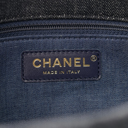 Chanel Denim Quilted Medium Funky Town Flap Black 6 of 10