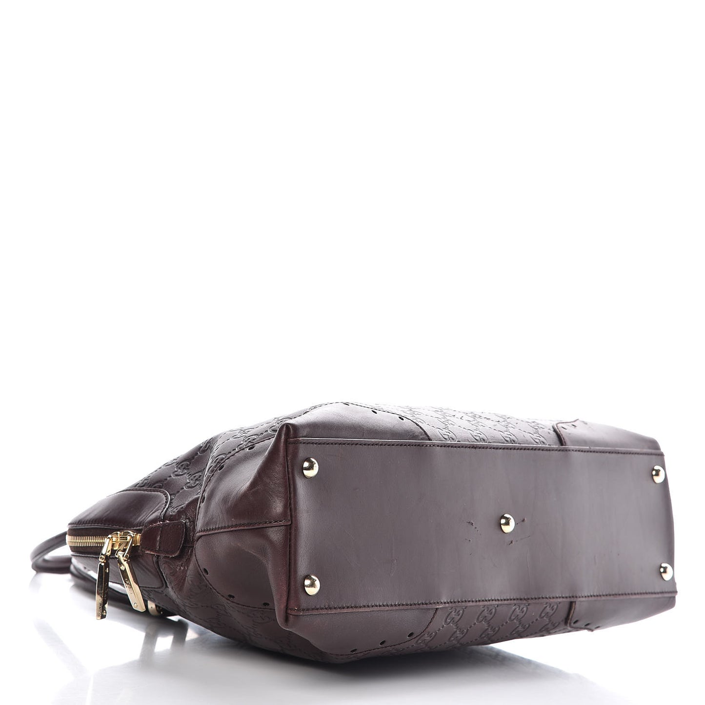 Guccissima Large Punch Bowler Burgundy