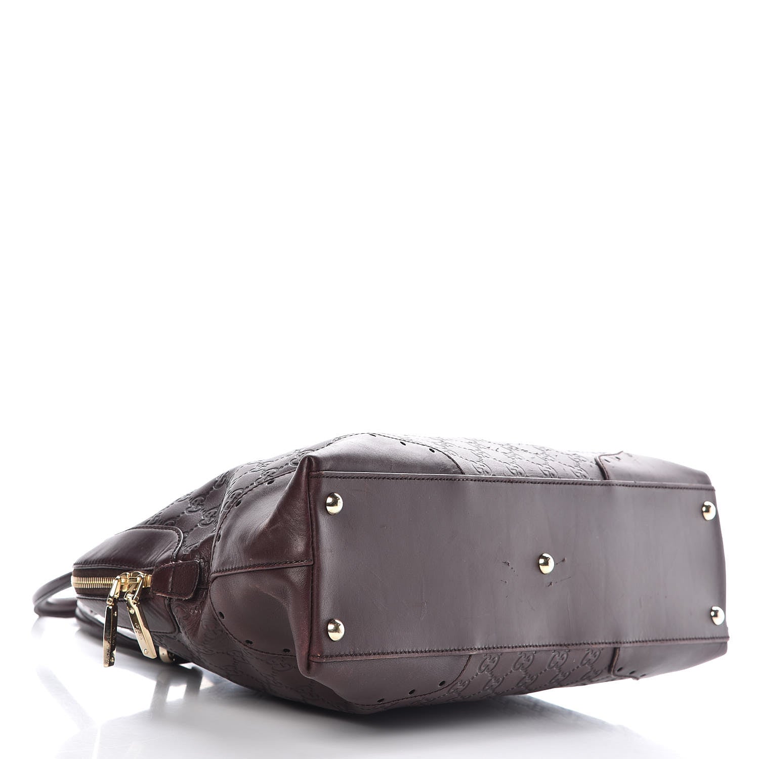 Gucci Guccissima Large Punch Bowler Burgundy 4 of 17