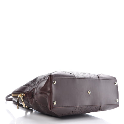 Gucci Guccissima Large Punch Bowler Burgundy 4 of 17