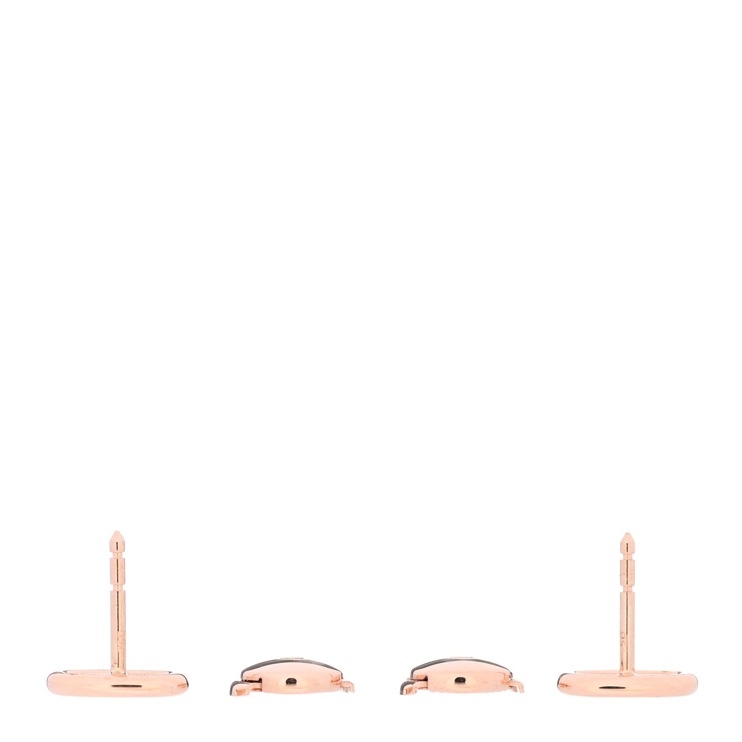 Hermes 18K Rose Gold TPM Farandole Stud Earrings 3 of 6