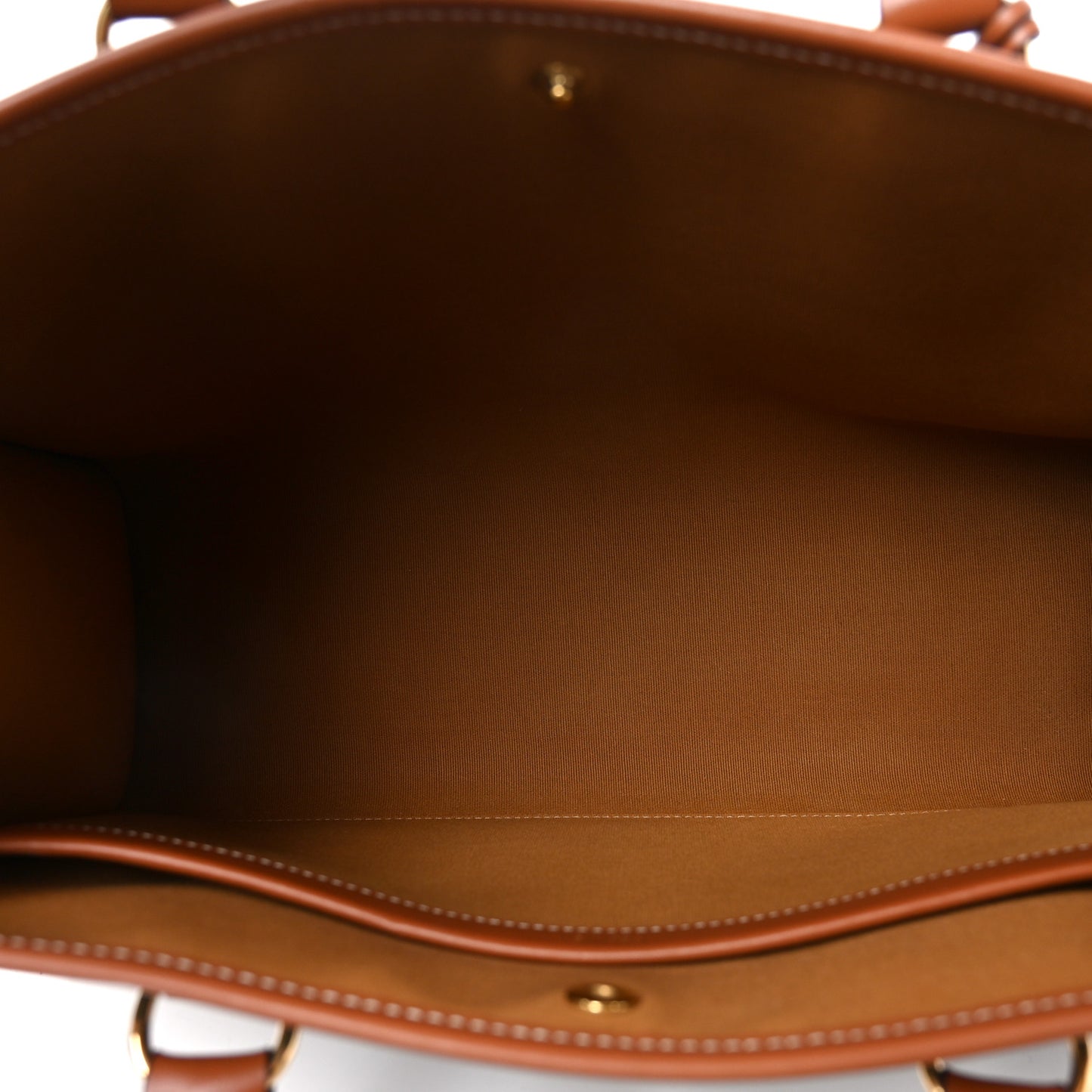 Triomphe Canvas Calfskin Mini Horizontal Cabas Tan