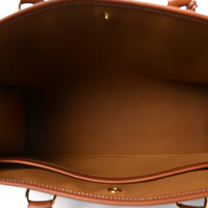 Celine Triomphe Canvas Calfskin Mini Horizontal Cabas Tan 5 of 9