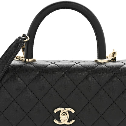 Chanel Caviar Quilted Mini Coco Handle Flap Black 8 of 10