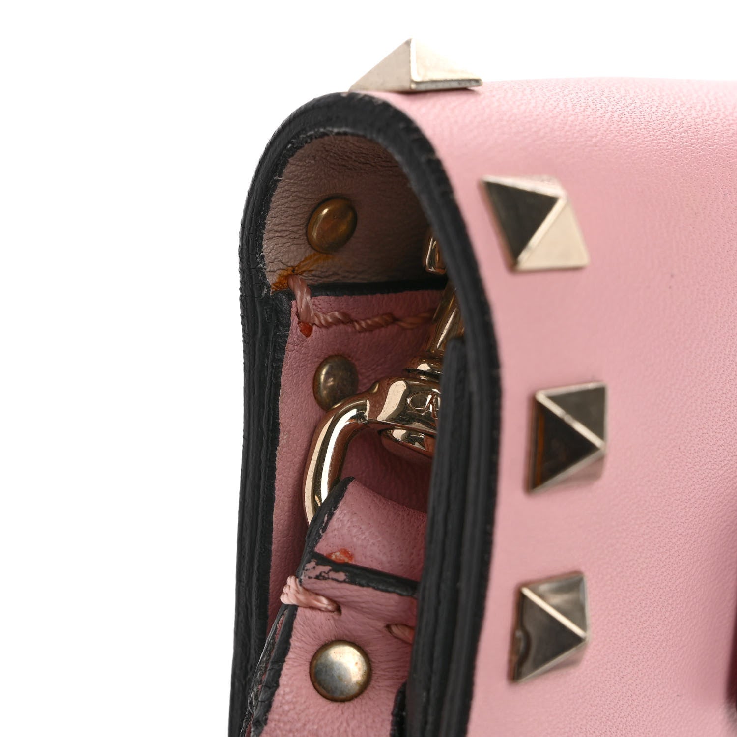 Valentino Garavani Nappa Rockstud Wristlet Clutch Water Rose 17 of 23