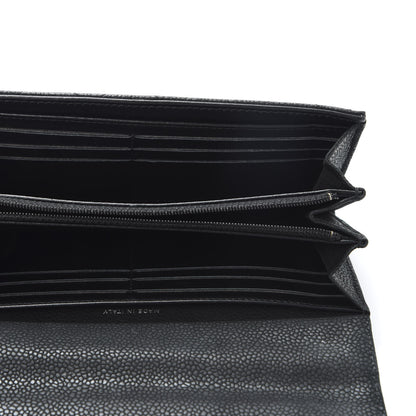 Chanel Iridescent Caviar Quilted Large Flap Wallet Black 4 of 9