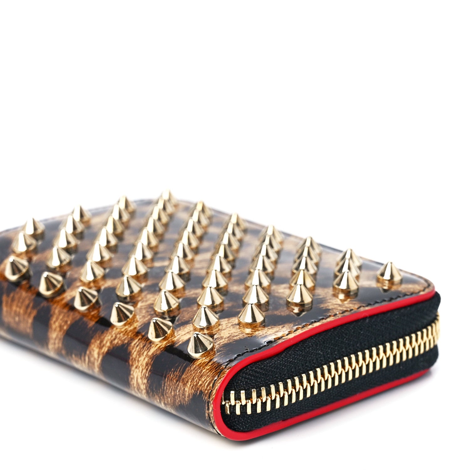Christian Louboutin Patent Leopard Spiked Panettone Coin Purse 11 of 11